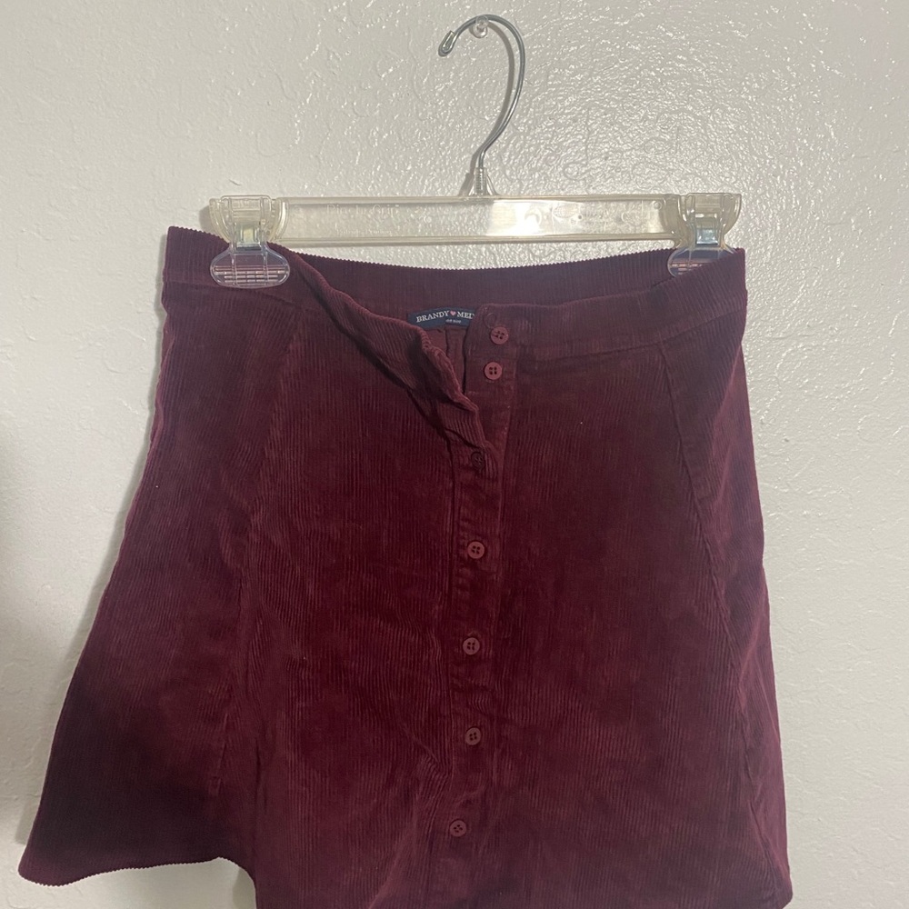 corduroy burgundy skirt